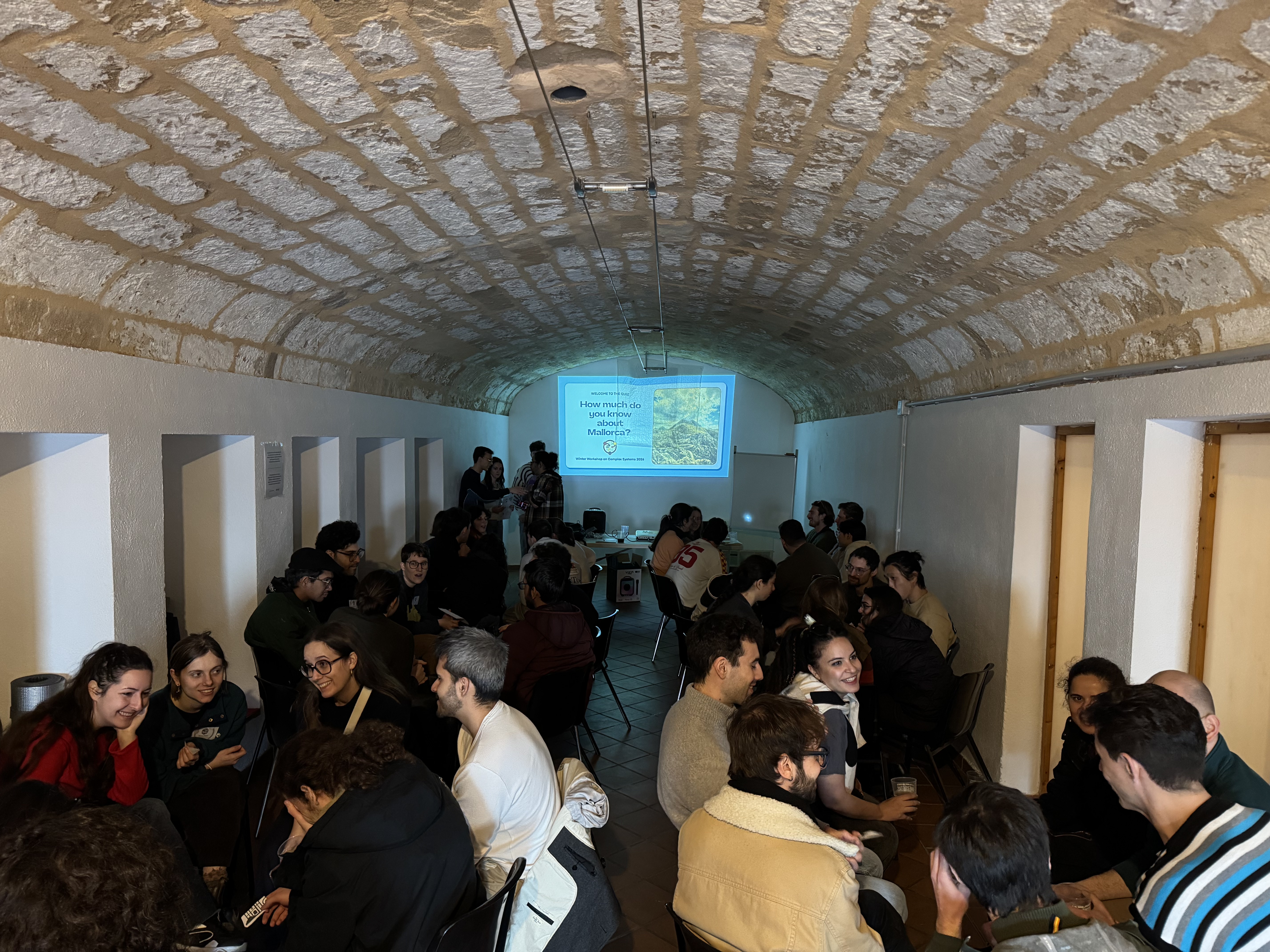 Picture at social lunch on Sunday, in Casal de Barri Es Jonquet